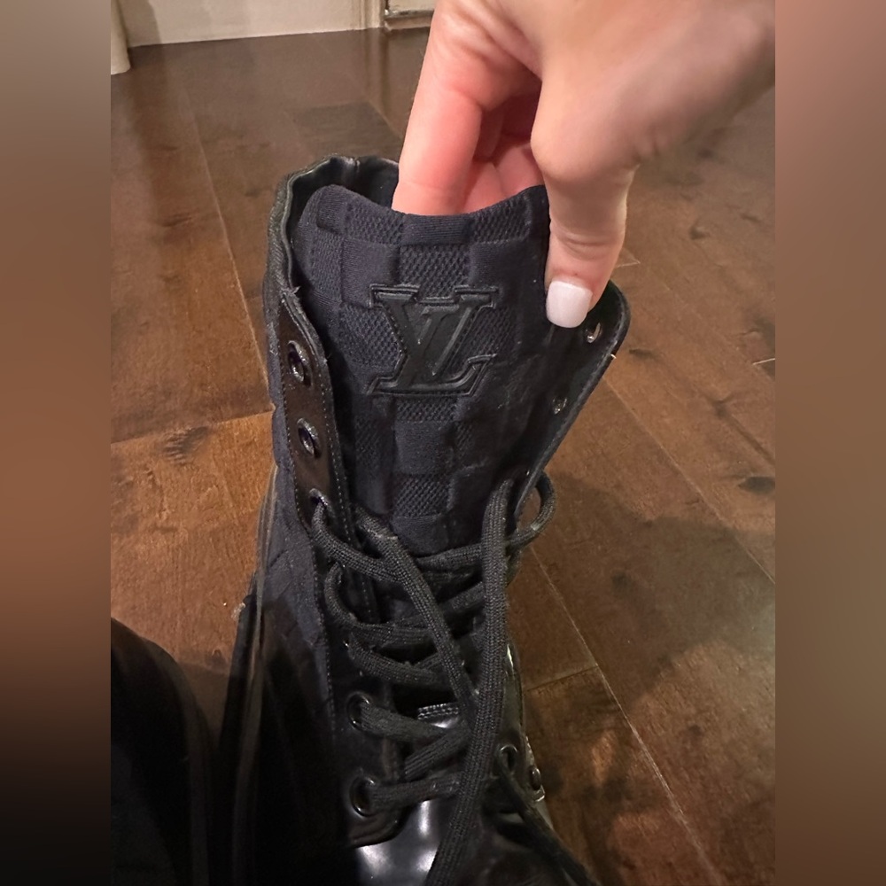 Louis Vuitton Black High-Top Boots Men Size 11